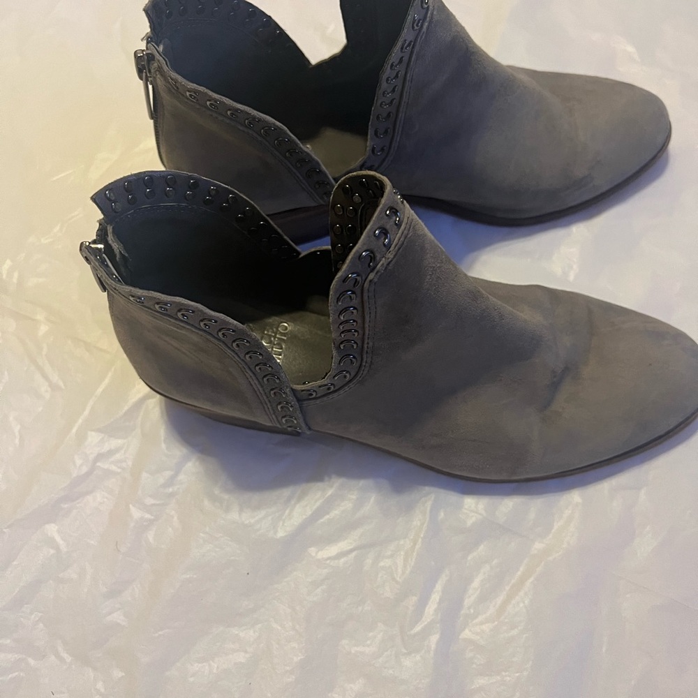 Vince Camuto Gray Suede Ankle Booties